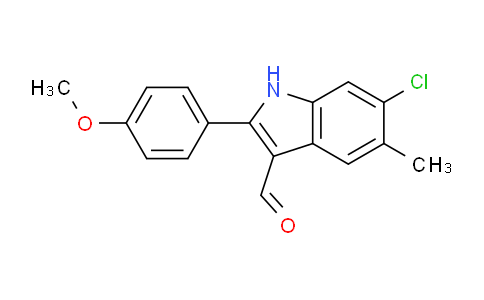 CAS No. 920514-81-4, 6-Chloro-2-(4-methoxyphenyl)-5-methyl-1H-indole-3-carbaldehyde