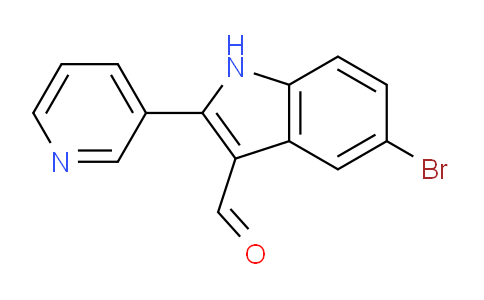 CAS No. 587828-41-9, 5-Bromo-2-(pyridin-3-yl)-1H-indole-3-carbaldehyde