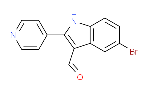 CAS No. 587828-42-0, 5-Bromo-2-(pyridin-4-yl)-1H-indole-3-carbaldehyde