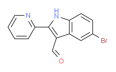CAS No. 587828-40-8, 5-Bromo-2-(pyridin-2-yl)-1H-indole-3-carbaldehyde