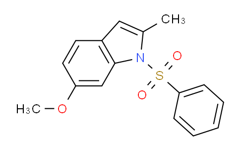 CAS No. 582319-12-8, 6-Methoxy-2-methyl-1-(phenylsulfonyl)-1H-indole
