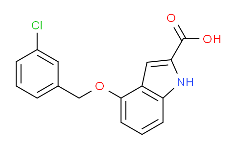 CAS No. 1215609-58-7, 4-((3-Chlorobenzyl)oxy)-1H-indole-2-carboxylic acid