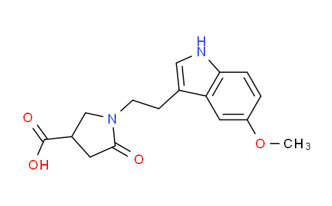 CAS No. 1142202-51-4, 1-(2-(5-Methoxy-1H-indol-3-yl)ethyl)-5-oxopyrrolidine-3-carboxylic acid