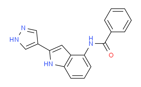CAS No. 827318-32-1, N-(2-(1H-Pyrazol-4-yl)-1H-indol-4-yl)benzamide