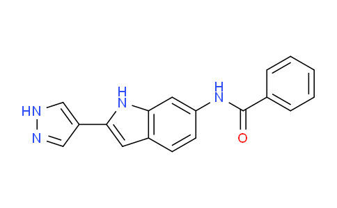 CAS No. 827318-34-3, N-(2-(1H-Pyrazol-4-yl)-1H-indol-6-yl)benzamide