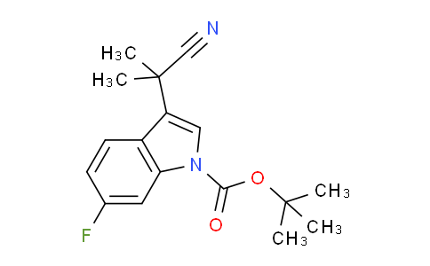CAS No. 1219945-15-9, tert-Butyl 3-(2-cyanopropan-2-yl)-6-fluoro-1H-indole-1-carboxylate