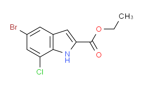 CAS No. 881040-97-7, Ethyl 5-bromo-7-chloro-1H-indole-2-carboxylate