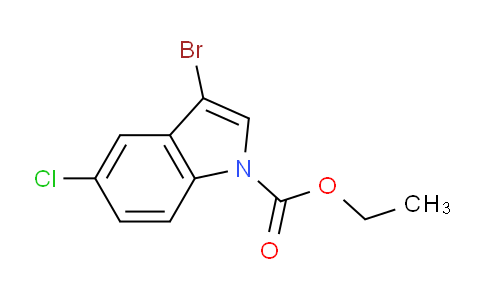 CAS No. 1375064-65-5, Ethyl 3-Bromo-5-chloroindole-1-carboxylate