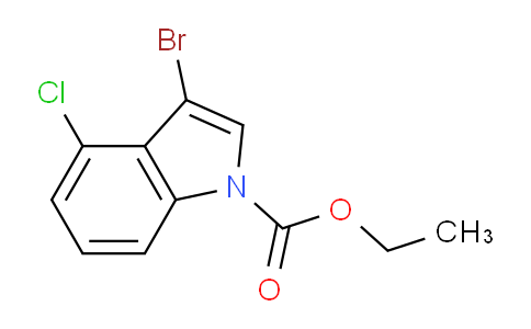 CAS No. 1375064-58-6, Ethyl 3-Bromo-4-chloroindole-1-carboxylate