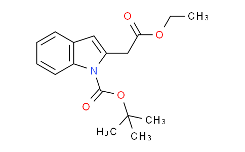 CAS No. 172226-77-6, tert-Butyl 2-(2-ethoxy-2-oxoethyl)-1H-indole-1-carboxylate