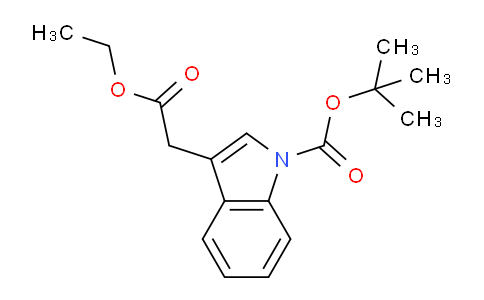 CAS No. 786647-50-5, tert-Butyl 3-(2-ethoxy-2-oxoethyl)-1H-indole-1-carboxylate