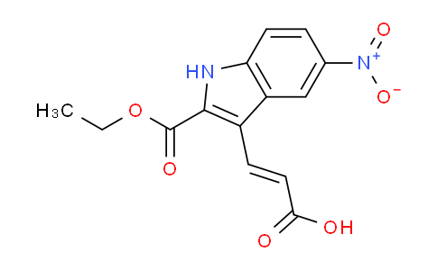 CAS No. 885273-59-6, 3-(2-(Ethoxycarbonyl)-5-nitro-1H-indol-3-yl)acrylic acid