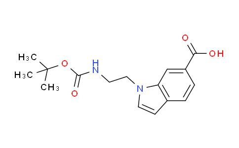 CAS No. 885266-68-2, 1-[2-[(tert-Butoxycarbonyl)amino]ethyl]-1H-indole-6-carboxylic acid