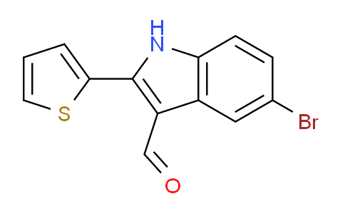 CAS No. 1082467-39-7, 5-Bromo-2-(thiophen-2-yl)-1H-indole-3-carbaldehyde