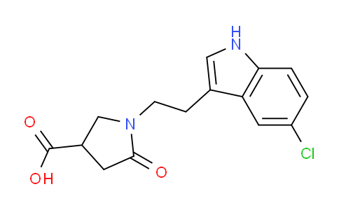 CAS No. 931374-75-3, 1-(2-(5-Chloro-1H-indol-3-yl)ethyl)-5-oxopyrrolidine-3-carboxylic acid
