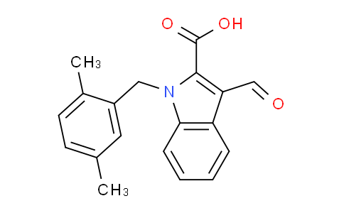 CAS No. 903160-62-3, 1-(2,5-Dimethylbenzyl)-3-formyl-1H-indole-2-carboxylic acid