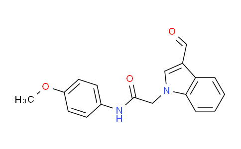 CAS No. 496960-30-6, 2-(3-Formyl-1H-indol-1-yl)-N-(4-methoxyphenyl)acetamide