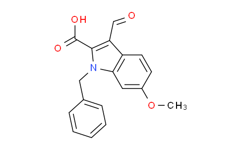 CAS No. 1242967-52-7, 1-Benzyl-3-formyl-6-methoxy-1H-indole-2-carboxylic acid