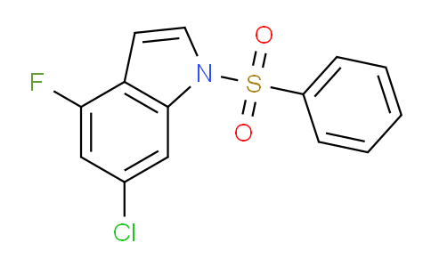 CAS No. 1799412-28-4, 6-Chloro-4-fluoro-1-(phenylsulfonyl)-1H-indole