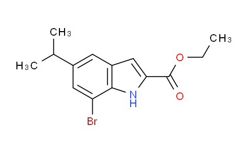 CAS No. 881041-20-9, Ethyl 7-bromo-5-isopropyl-1H-indole-2-carboxylate
