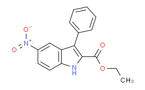 CAS No. 23515-78-8, Ethyl 5-nitro-3-phenyl-1H-indole-2-carboxylate