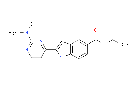 CAS No. 1624260-37-2, Ethyl 2-(2-(dimethylamino)pyrimidin-4-yl)-1H-indole-5-carboxylate