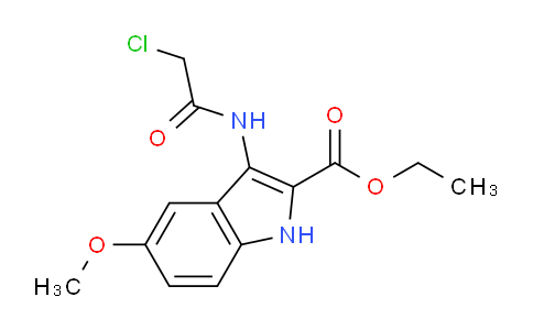 CAS No. 1134334-63-6, Ethyl 3-(2-chloroacetamido)-5-methoxy-1H-indole-2-carboxylate