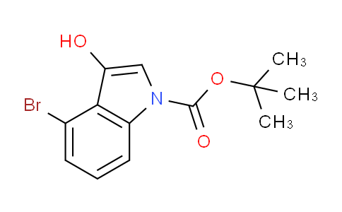 CAS No. 1318104-12-9, tert-Butyl 4-bromo-3-hydroxy-1H-indole-1-carboxylate