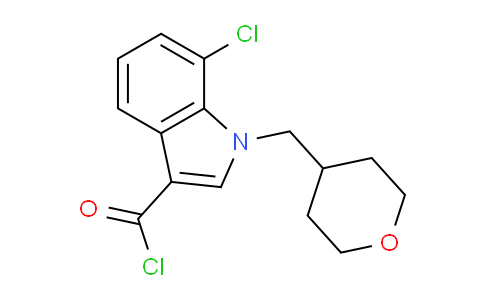 CAS No. 1956367-34-2, 7-Chloro-1-((tetrahydro-2H-pyran-4-yl)methyl)-1H-indole-3-carbonyl chloride