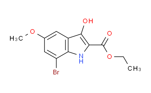 CAS No. 1360948-65-7, Ethyl 7-bromo-3-hydroxy-5-methoxy-1H-indole-2-carboxylate
