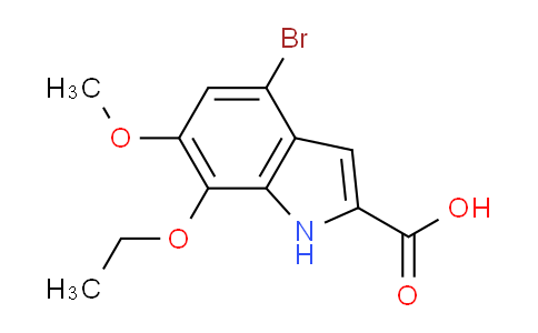 CAS No. 881041-58-3, 4-Bromo-7-ethoxy-6-methoxy-1h-indole-2-carboxylic acid