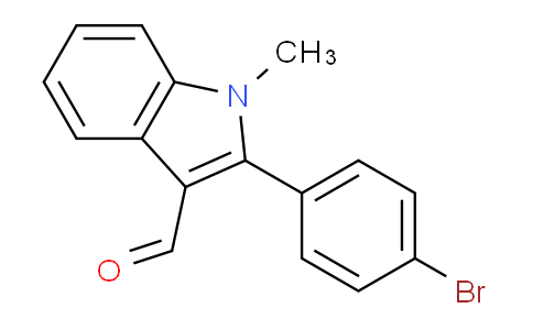 CAS No. 61843-46-7, 2-(4-Bromophenyl)-1-methyl-1H-indole-3-carbaldehyde