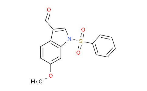 CAS No. 143702-30-1, 6-Methoxy-1-(phenylsulfonyl)-1H-indole-3-carbaldehyde