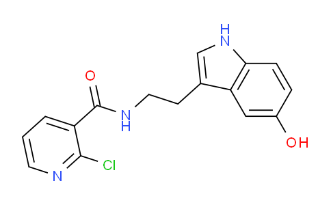 CAS No. 920506-35-0, 2-Chloro-N-(2-(5-hydroxy-1H-indol-3-yl)ethyl)nicotinamide