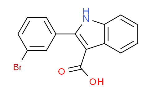CAS No. 1098340-10-3, 2-(3-Bromophenyl)-1h-indole-3-carboxylic acid