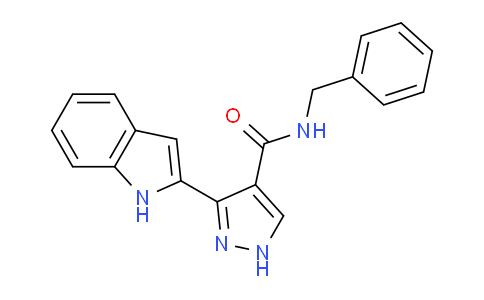 CAS No. 827316-53-0, N-Benzyl-3-(1H-indol-2-yl)-1H-pyrazole-4-carboxamide