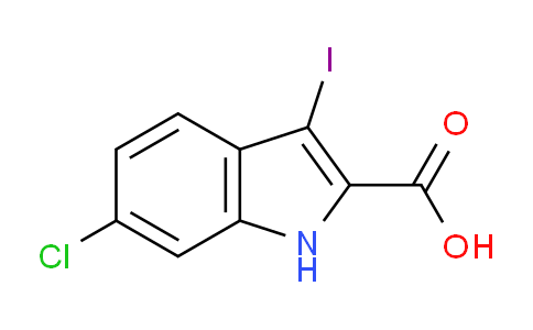 CAS No. 1263211-71-7, 6-Chloro-3-iodo-1H-indole-2-carboxylic acid