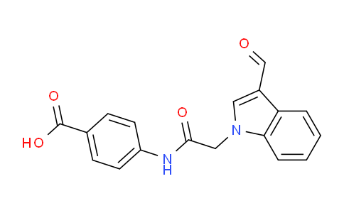 CAS No. 886499-47-4, 4-(2-(3-Formyl-1H-indol-1-yl)acetamido)benzoic acid