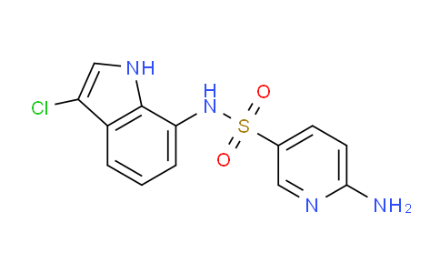 CAS No. 165668-55-3, 6-Amino-N-(3-chloro-1H-indol-7-yl)pyridine-3-sulfonamide