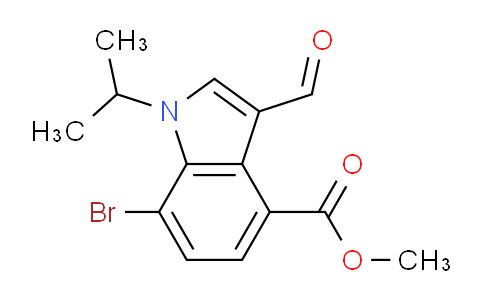 CAS No. 1346576-36-0, Methyl 7-bromo-3-formyl-1-isopropyl-1H-indole-4-carboxylate