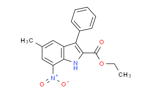 CAS No. 402961-11-9, Ethyl 5-methyl-7-nitro-3-phenyl-1H-indole-2-carboxylate