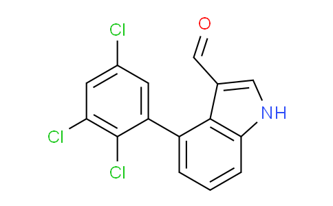 CAS No. 1361539-21-0, 4-(2,3,5-Trichlorophenyl)-1H-indole-3-carbaldehyde