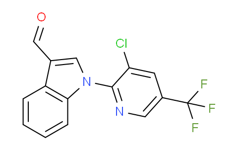 CAS No. 338770-32-4, 1-(3-Chloro-5-(trifluoromethyl)pyridin-2-yl)-1H-indole-3-carbaldehyde