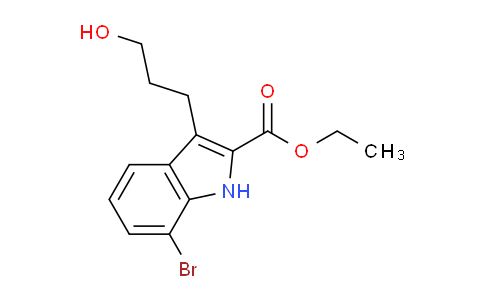 CAS No. 1073067-97-6, Ethyl 7-bromo-3-(3-hydroxypropyl)-1H-indole-2-carboxylate