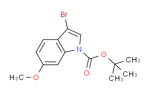 CAS No. 1823499-34-8, tert-Butyl 3-bromo-6-methoxy-1H-indole-1-carboxylate