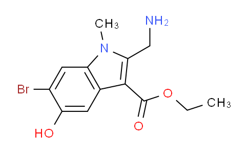 CAS No. 1704066-67-0, ethyl 2-(aminomethyl)-6-bromo-5-hydroxy-1-methyl-1H-indole-3-carboxylate