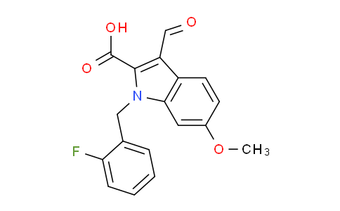 CAS No. 1242969-59-0, 1-(2-Fluorobenzyl)-3-formyl-6-methoxy-1H-indole-2-carboxylic acid