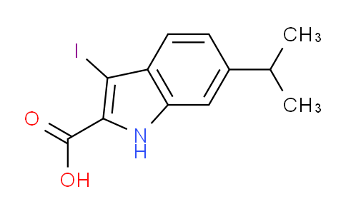 CAS No. 1263213-93-9, 3-Iodo-6-isopropyl-1H-indole-2-carboxylic acid