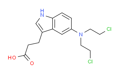 CAS No. 93989-80-1, 3-(5-(Bis(2-chloroethyl)amino)-1H-indol-3-yl)propanoic acid