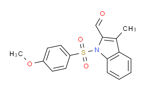 CAS No. 88939-66-6, 1-((4-Methoxyphenyl)sulfonyl)-3-methyl-1H-indole-2-carbaldehyde
